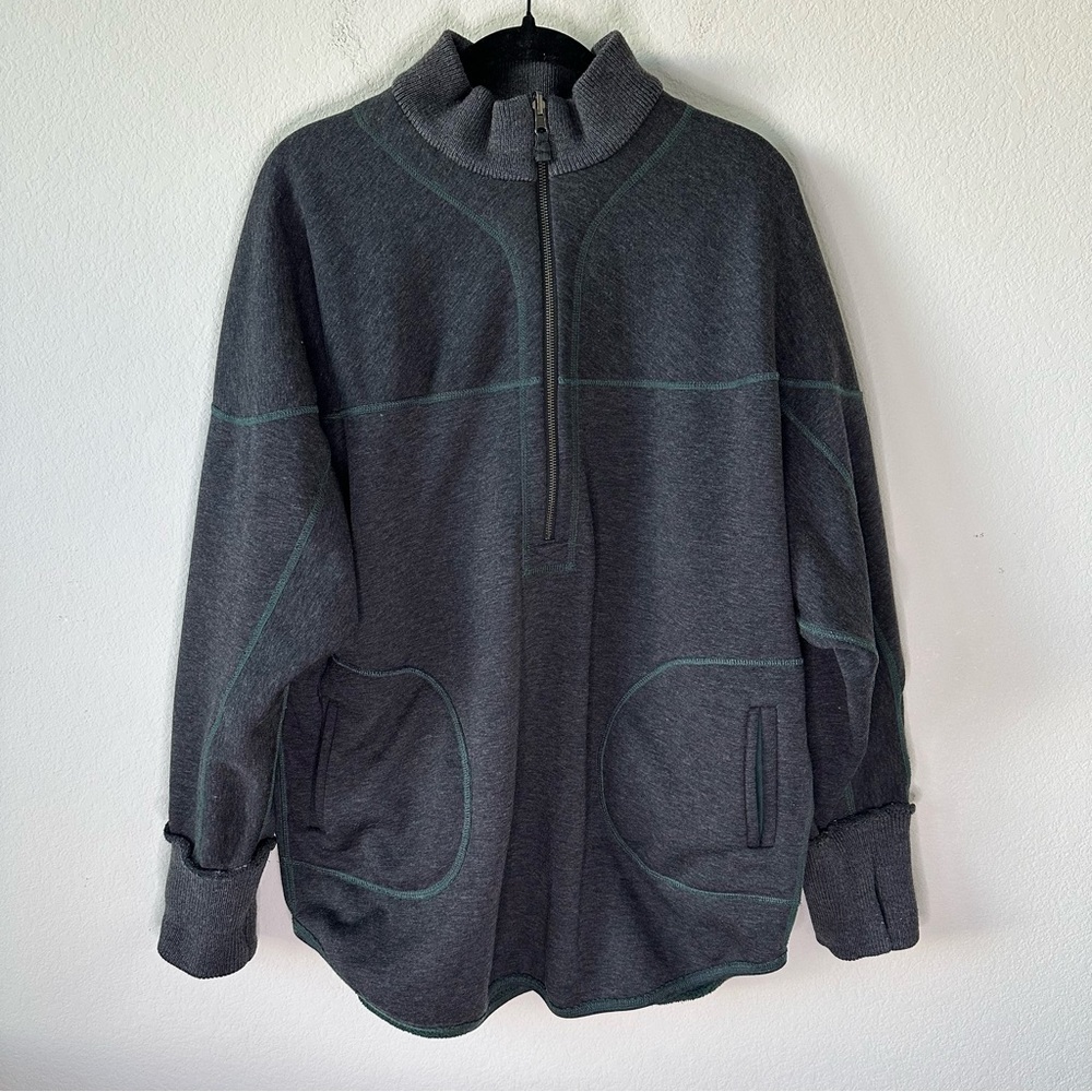 FREE PEOPLE MOVEMENT Mountain Dreamin' Reversible Pullover Green SZ L - Picture 11 of 11